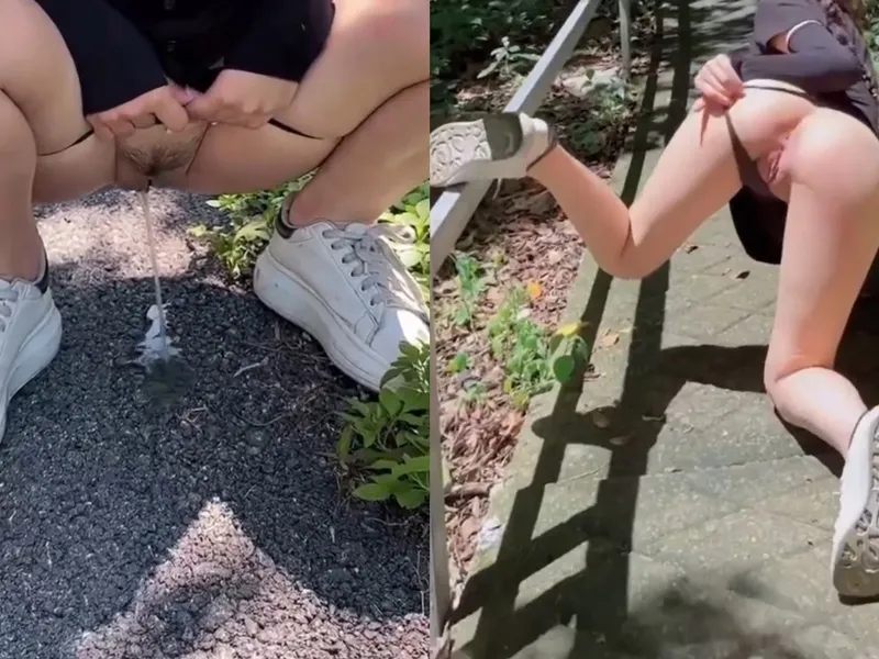 "đi ngoài" public ngoài đường cùng em ghệ da trắng vú bự